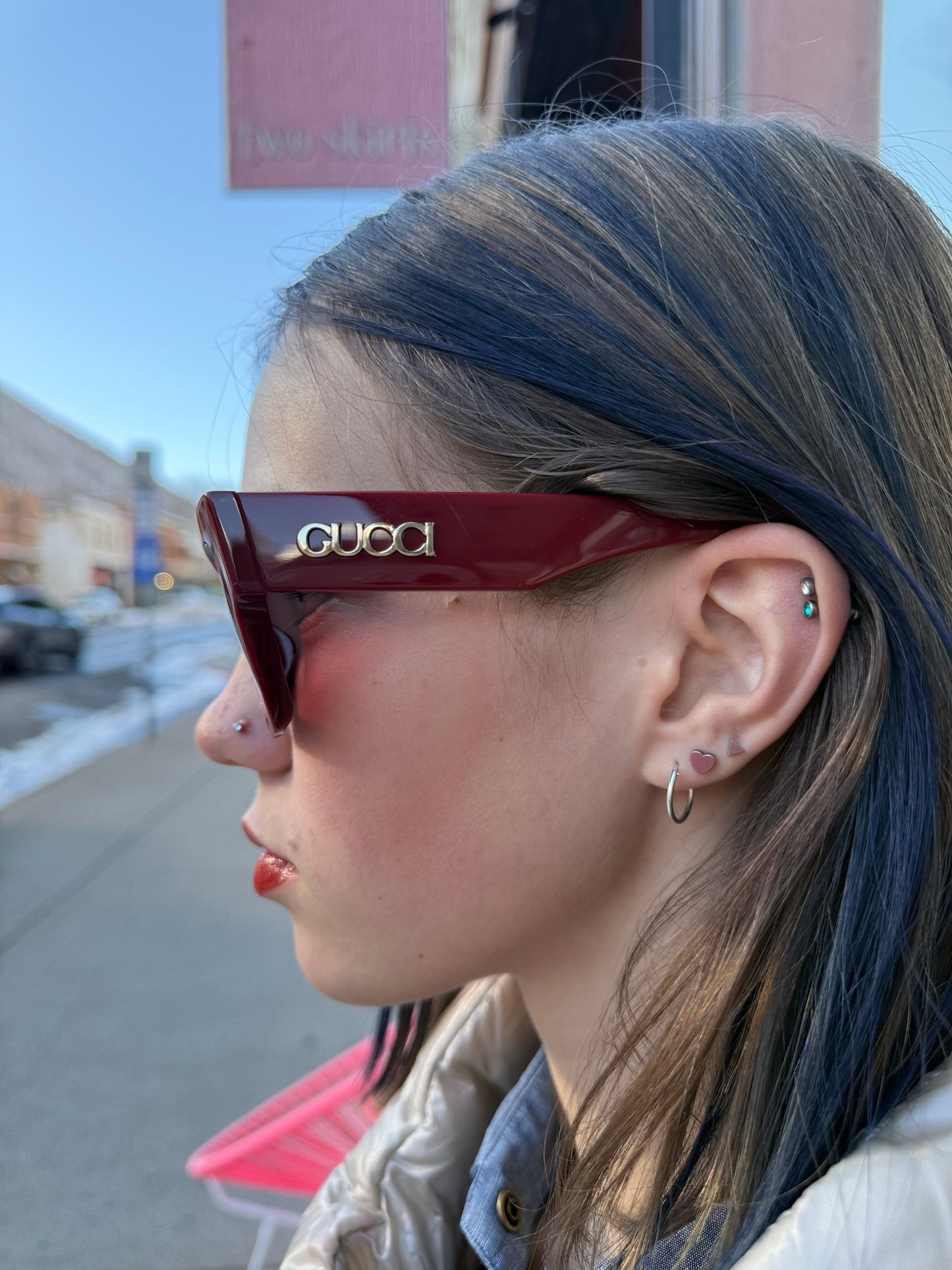 GG Burgundy Sunglasses