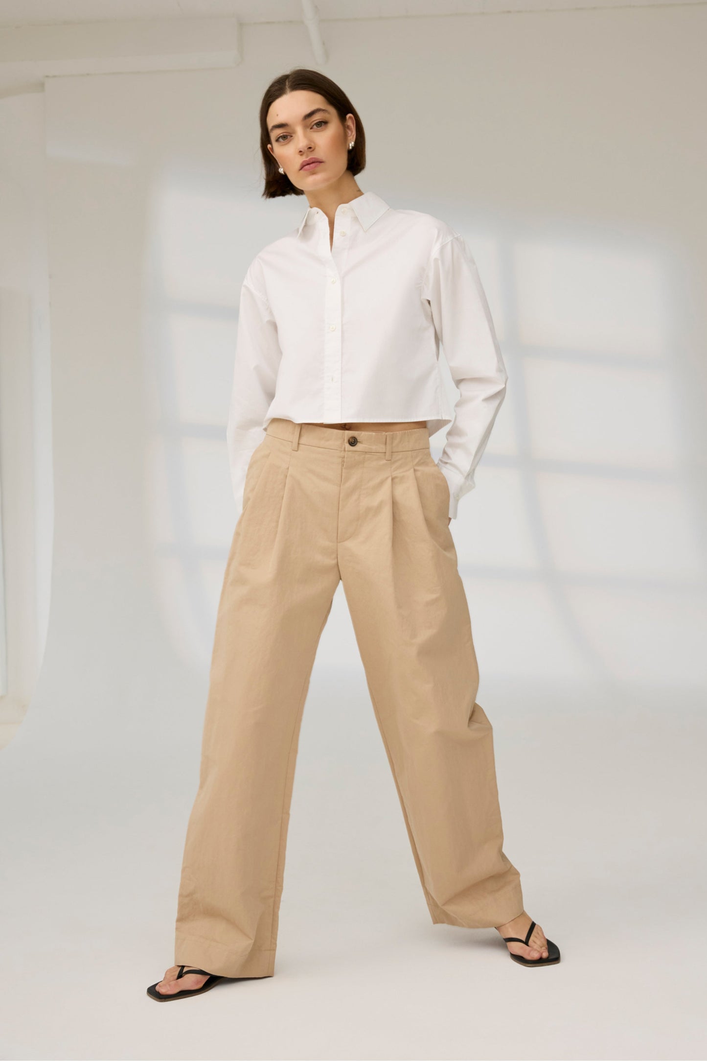 Sold Out NYC The Cropped Everything Shirt in White, alternate view