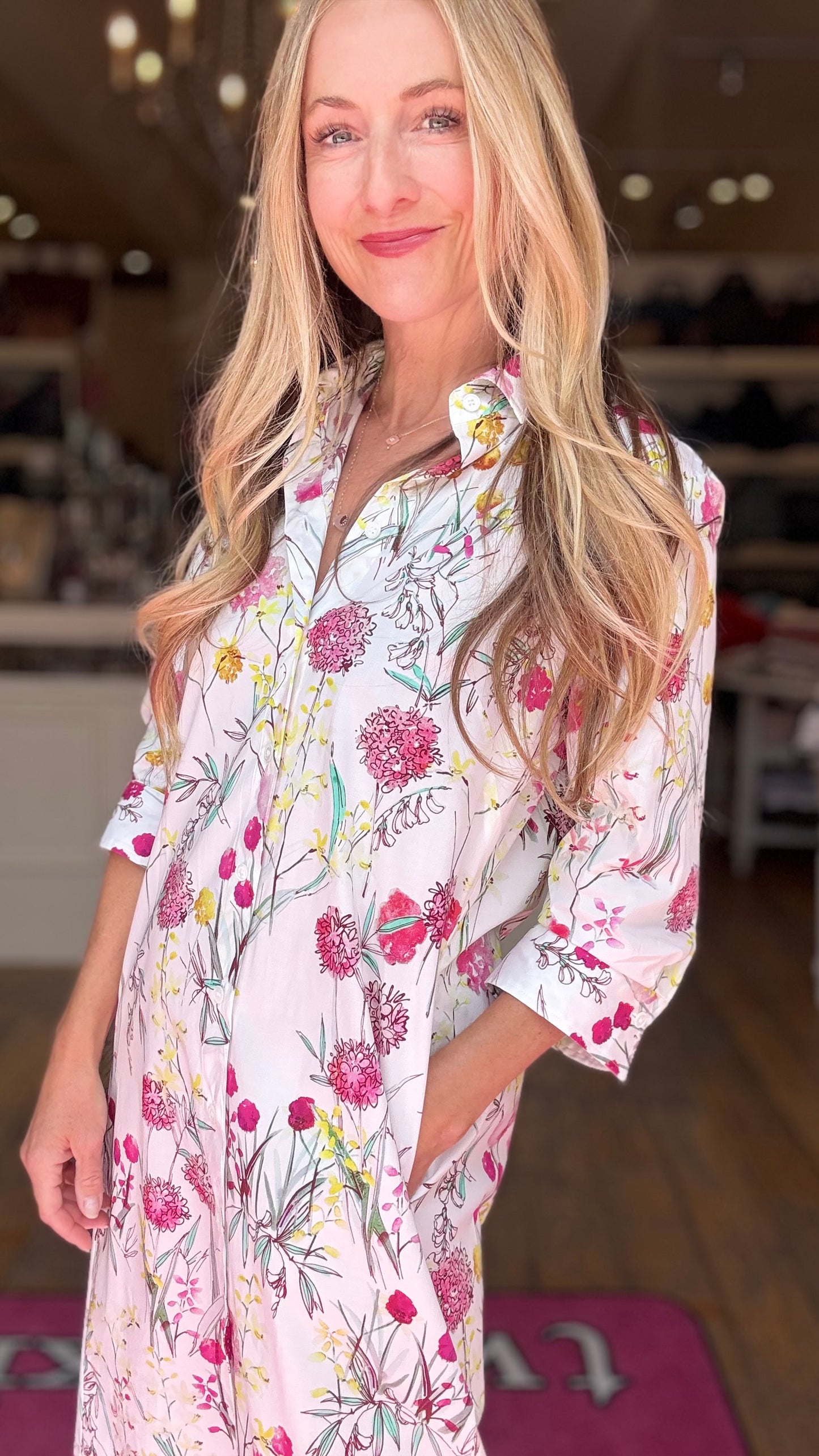 Caliban Floral Shirt Dress