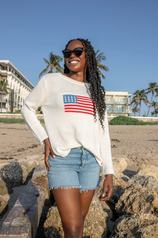 E&I American Flag Sweater