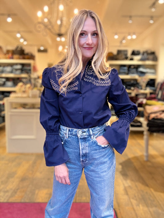 NAW French Knot Button Down