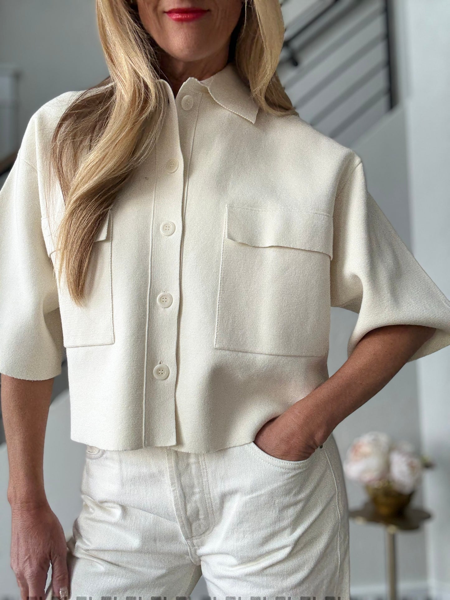 Nude Shirt Jacket