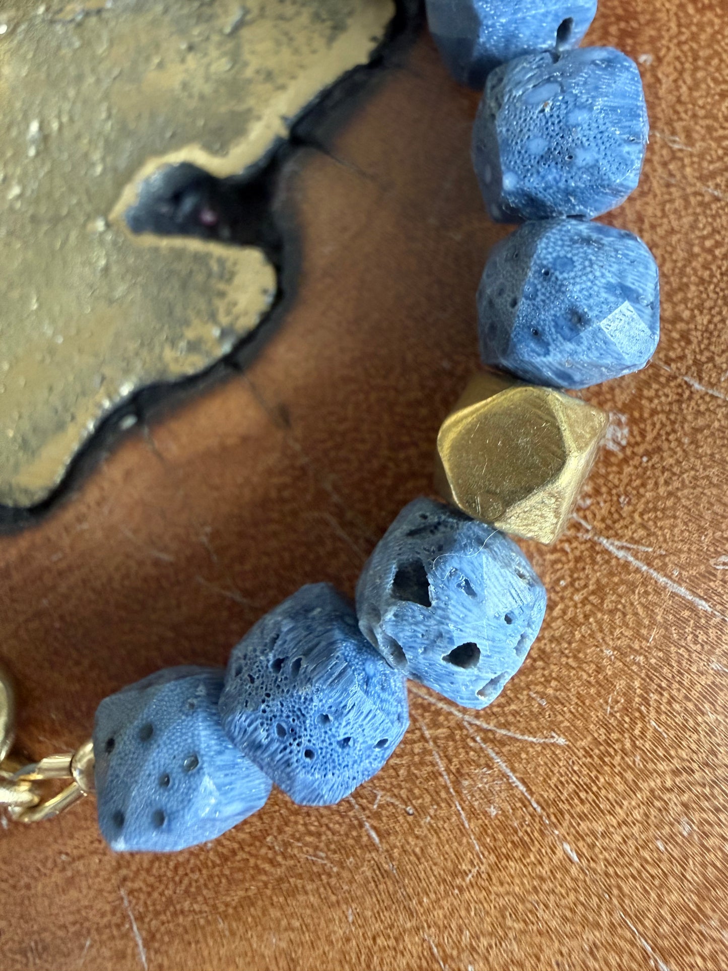 Rachel Nathan Remix Blue Sponge Coral Bracelet