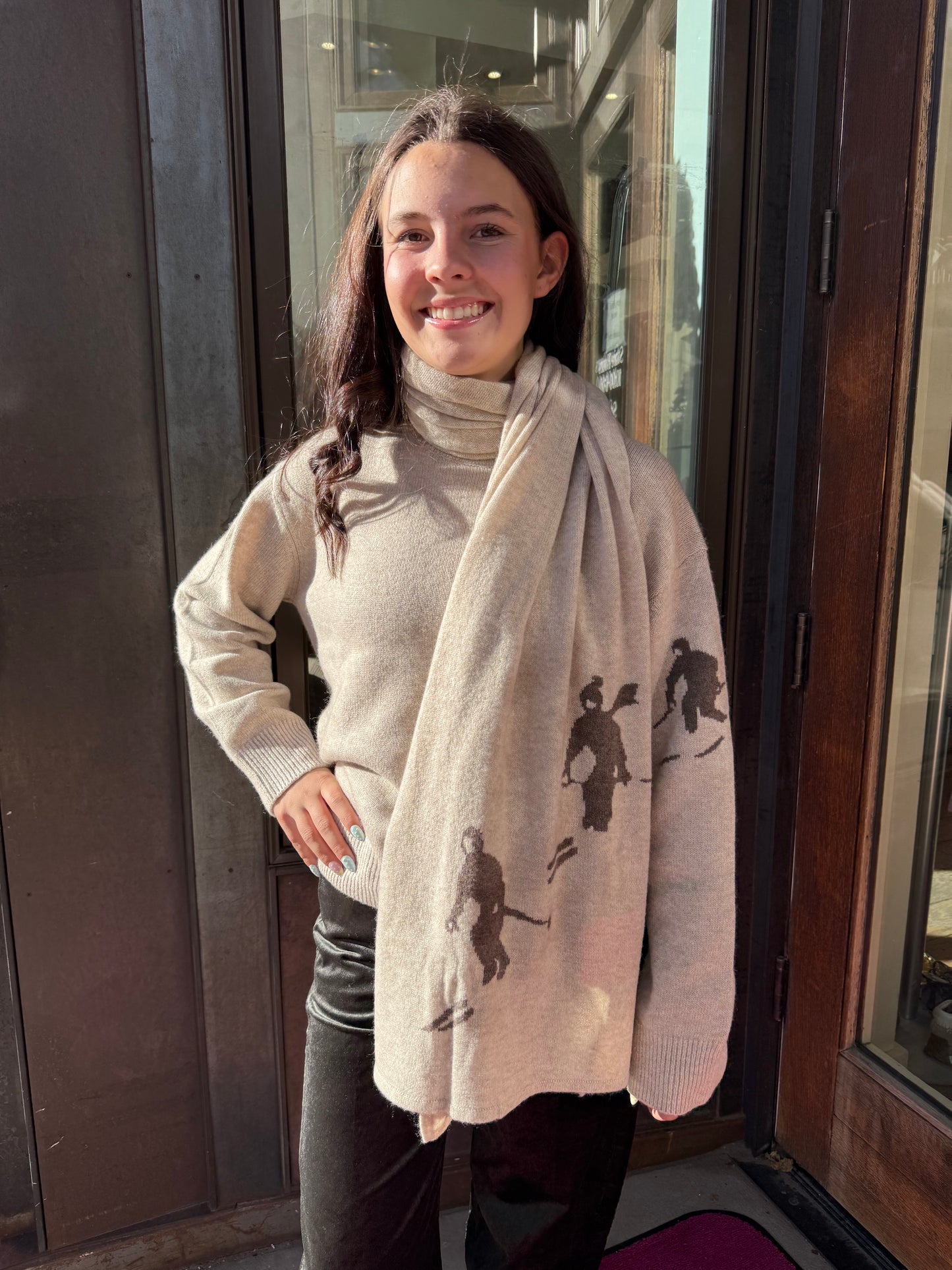 One Grey Day Skier Scarf