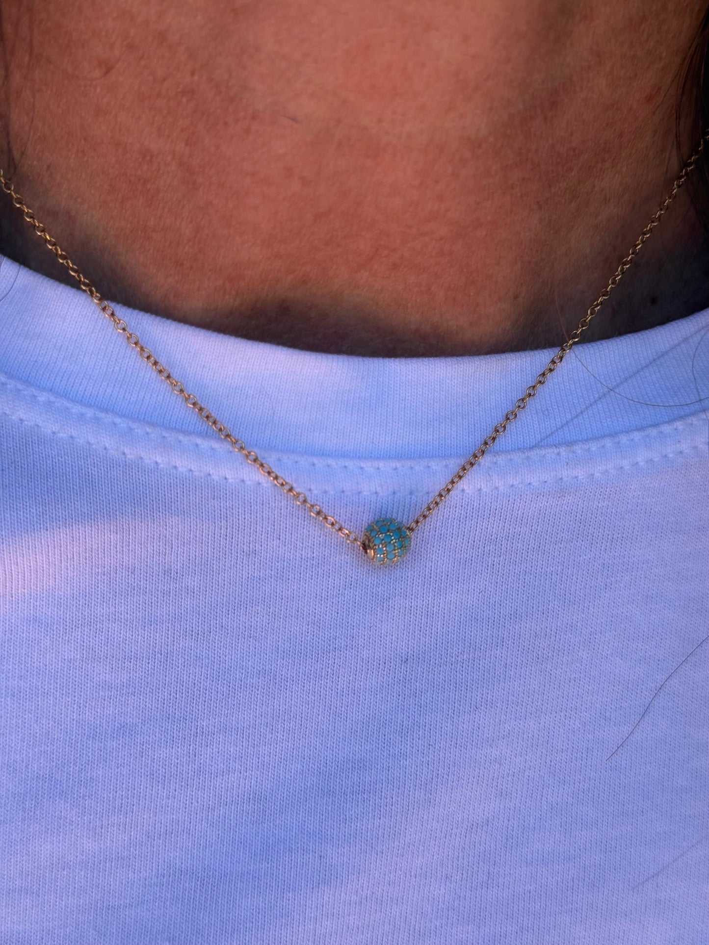 Ruby & Violet Pave Bead Necklace