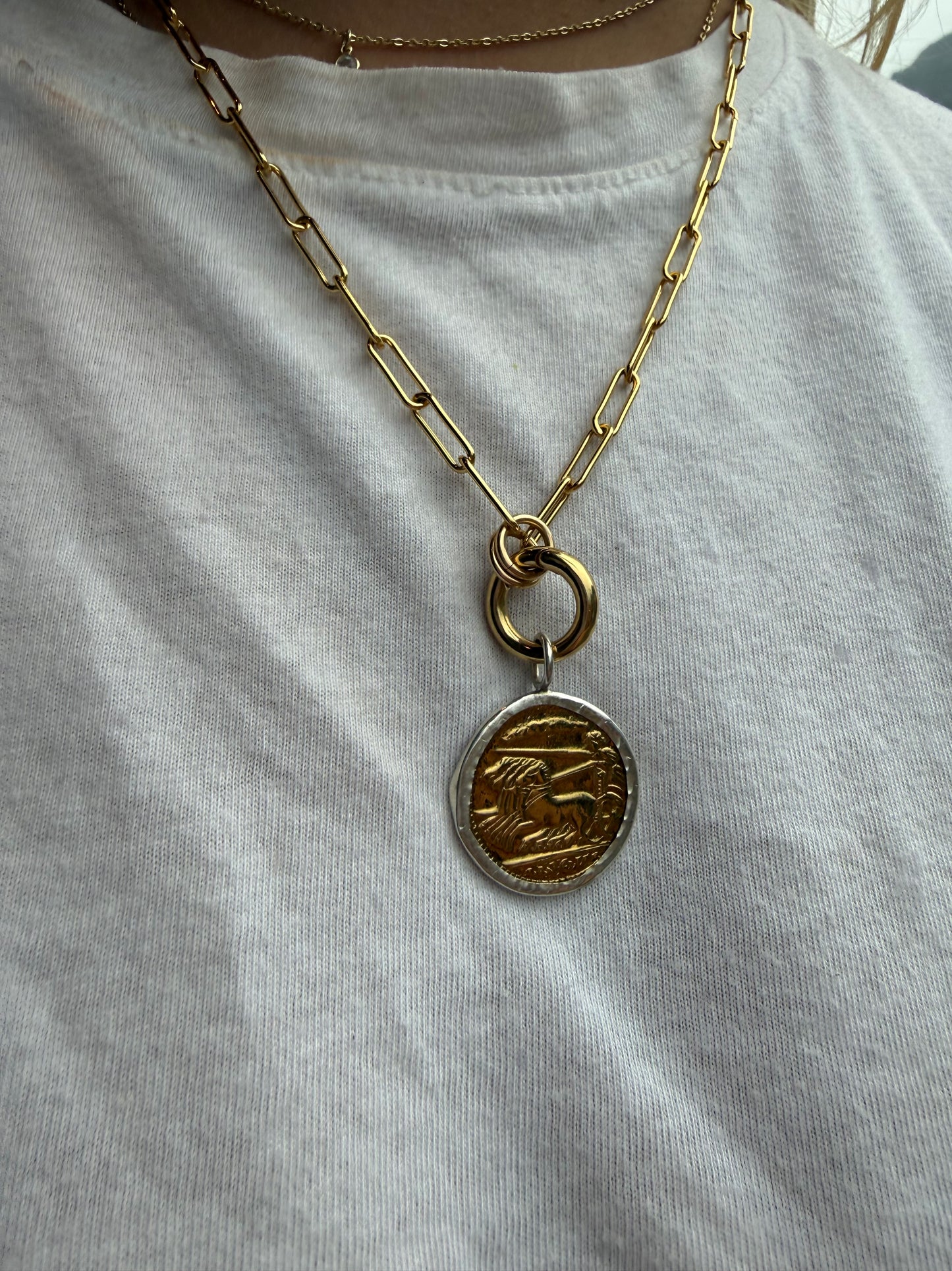 Cristina V 20" Charriot Coin Necklace