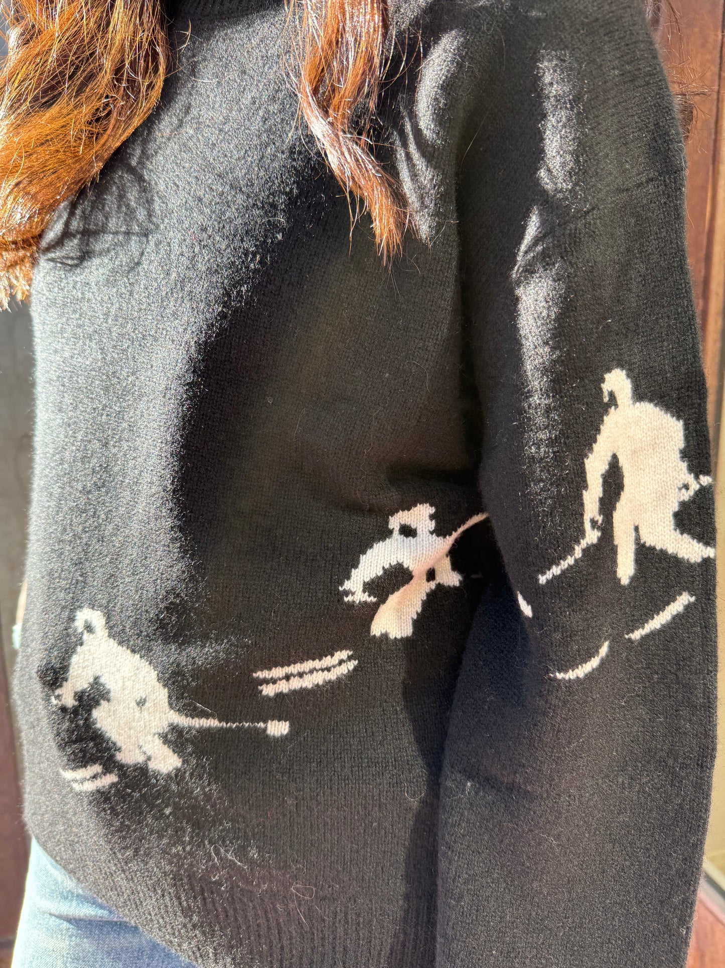 One Grey Day Skier Slope Sweater