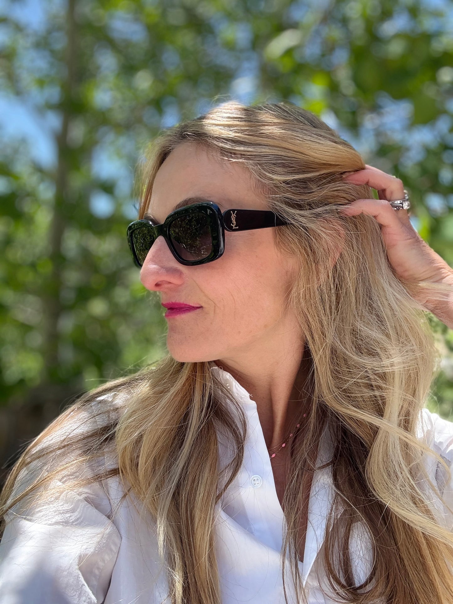 YSL Rounded Arm Sunglasses