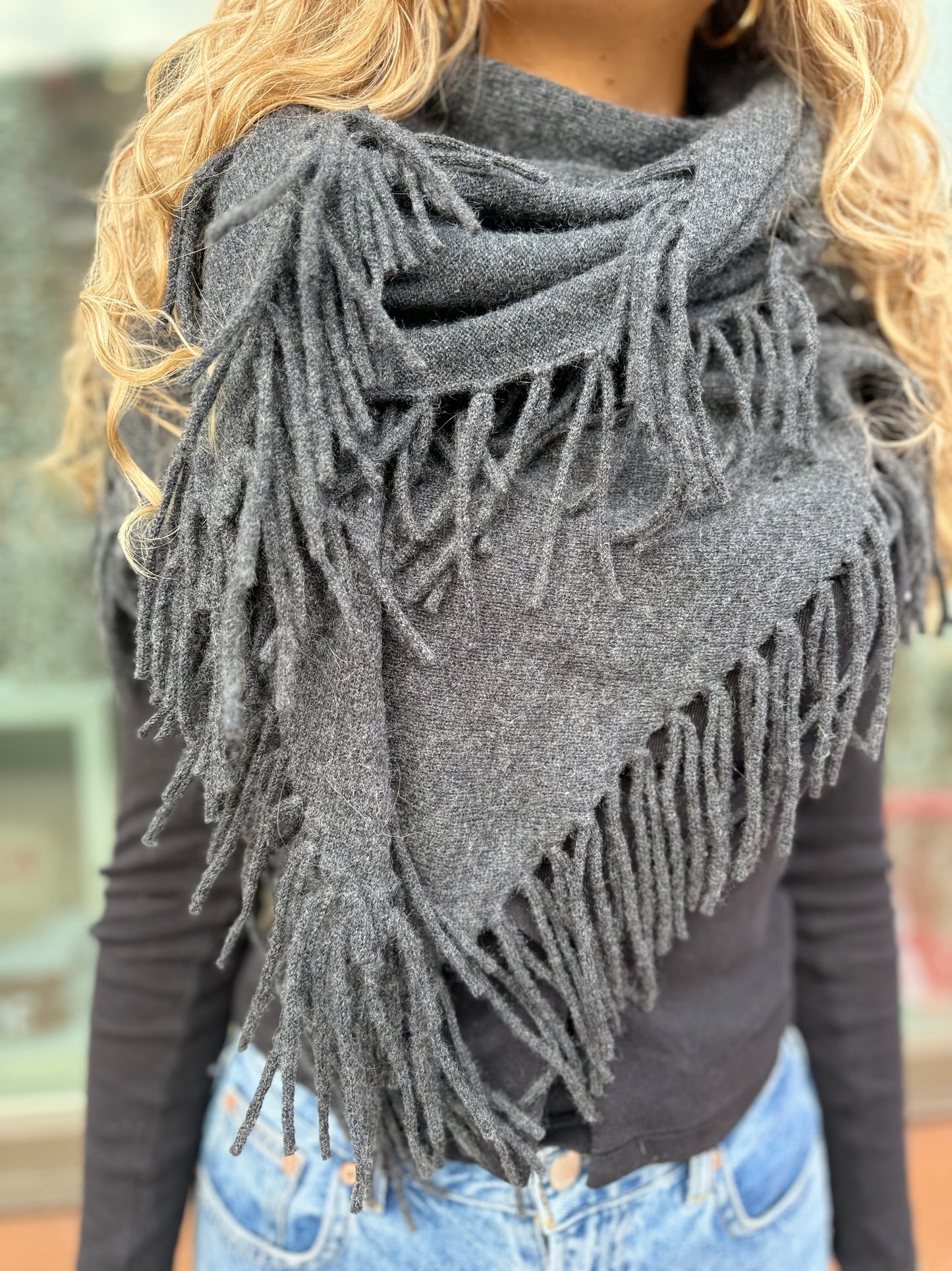 Minnie Rose Fringe Shawl