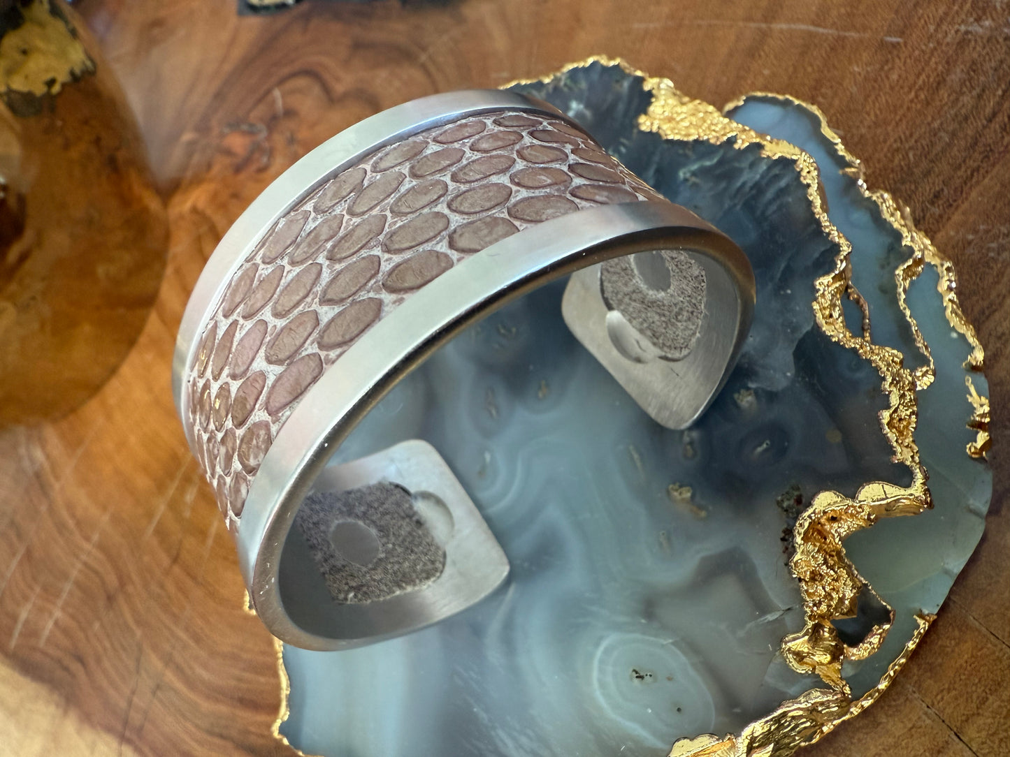 Hyde Forty-seven Medium Rhodium Plated Brushed Bracelet