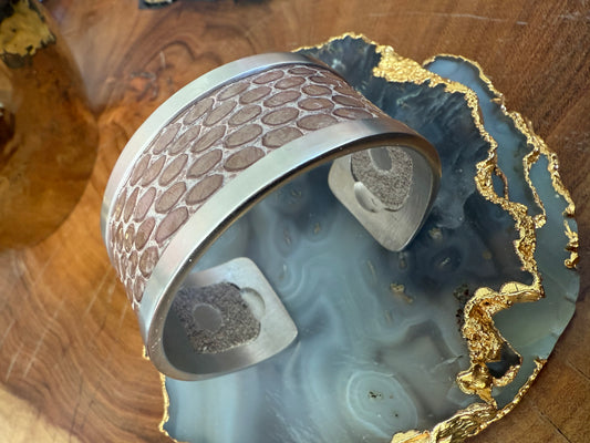 Hyde Forty-seven Medium Rhodium Plated Brushed Bracelet