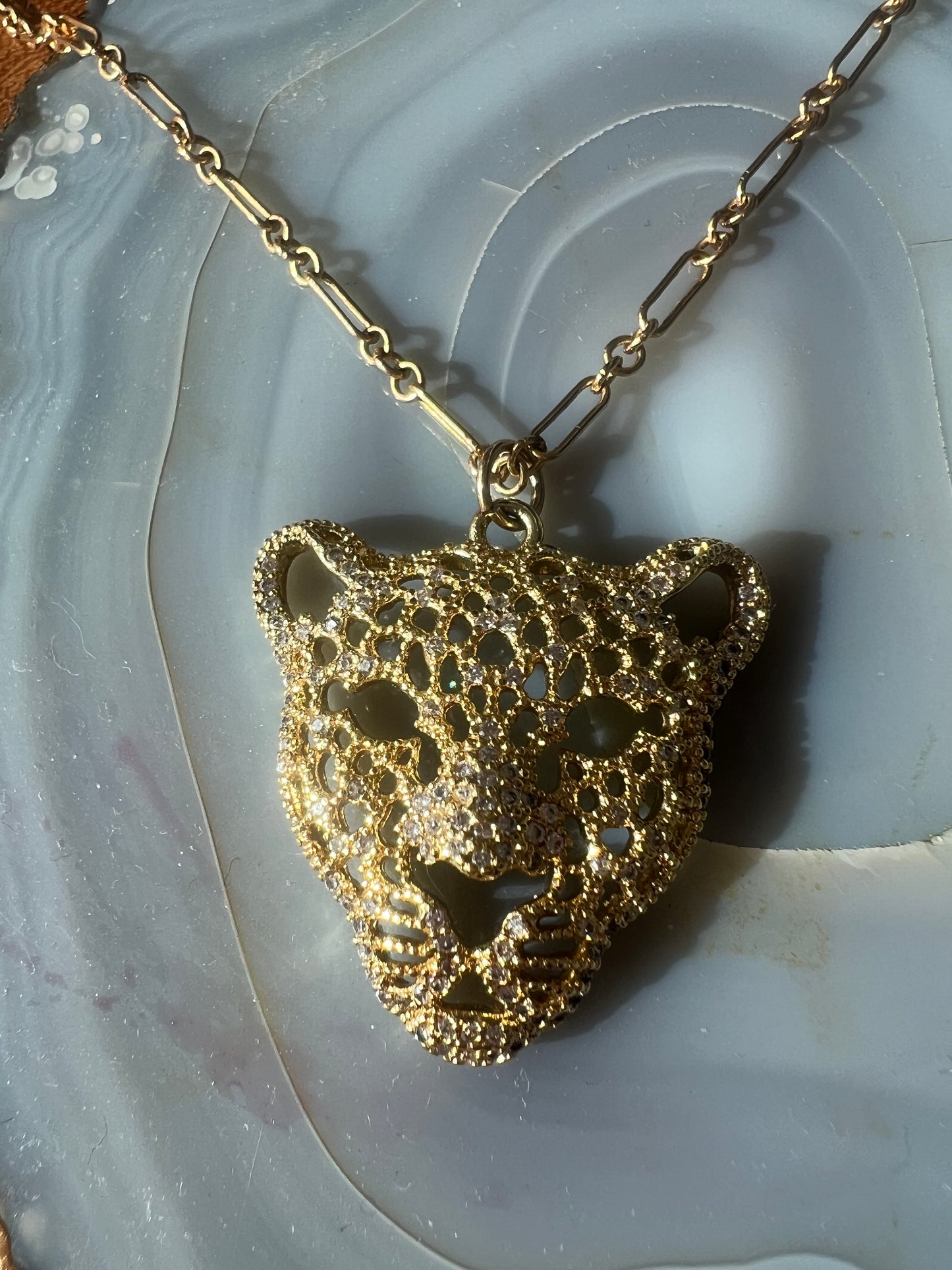 Ruby & Violet Leopard Necklace