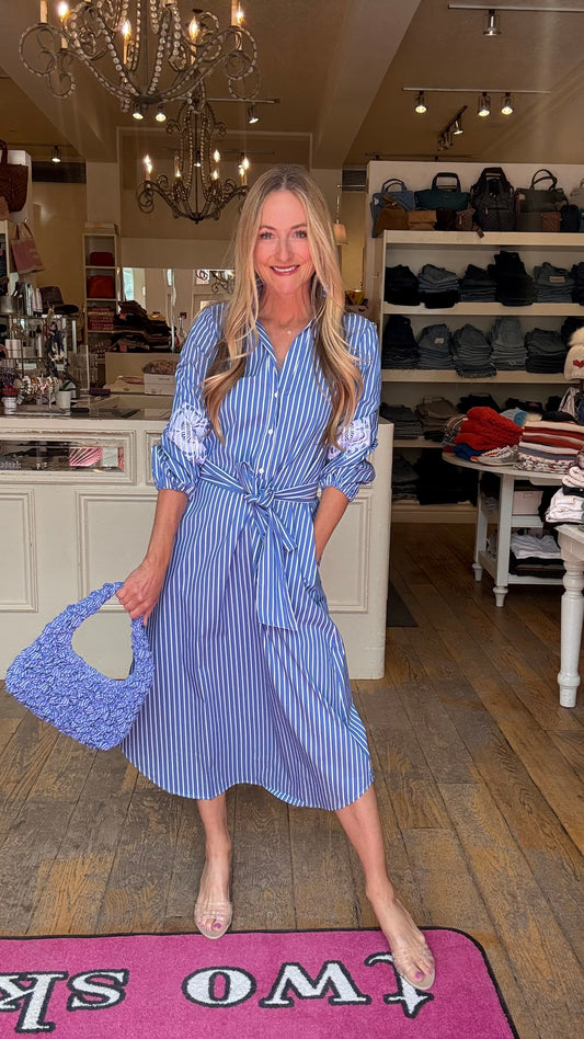 Caliban Stripe Midi Dress