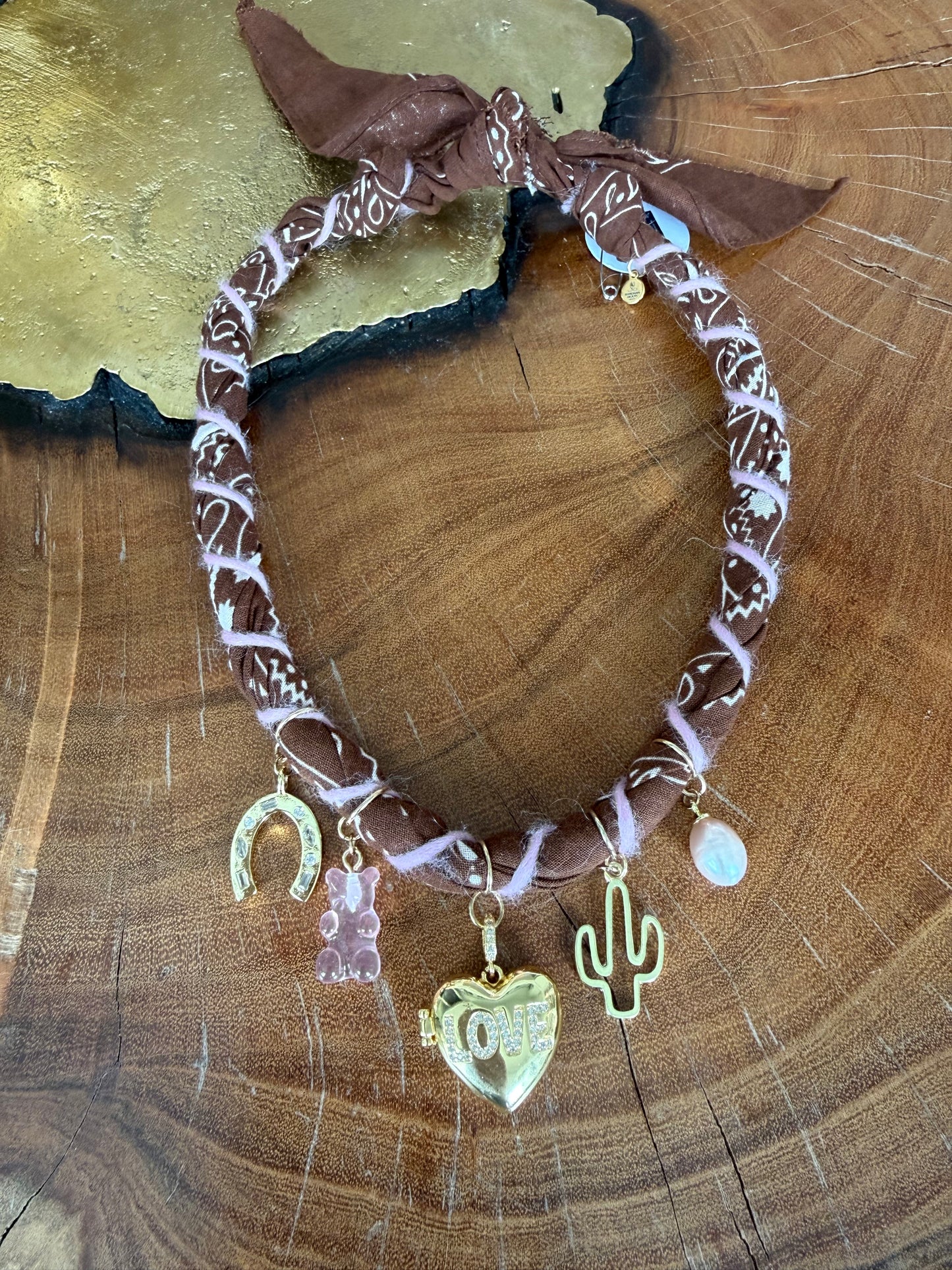 Bandana Moon Twisted Necklace