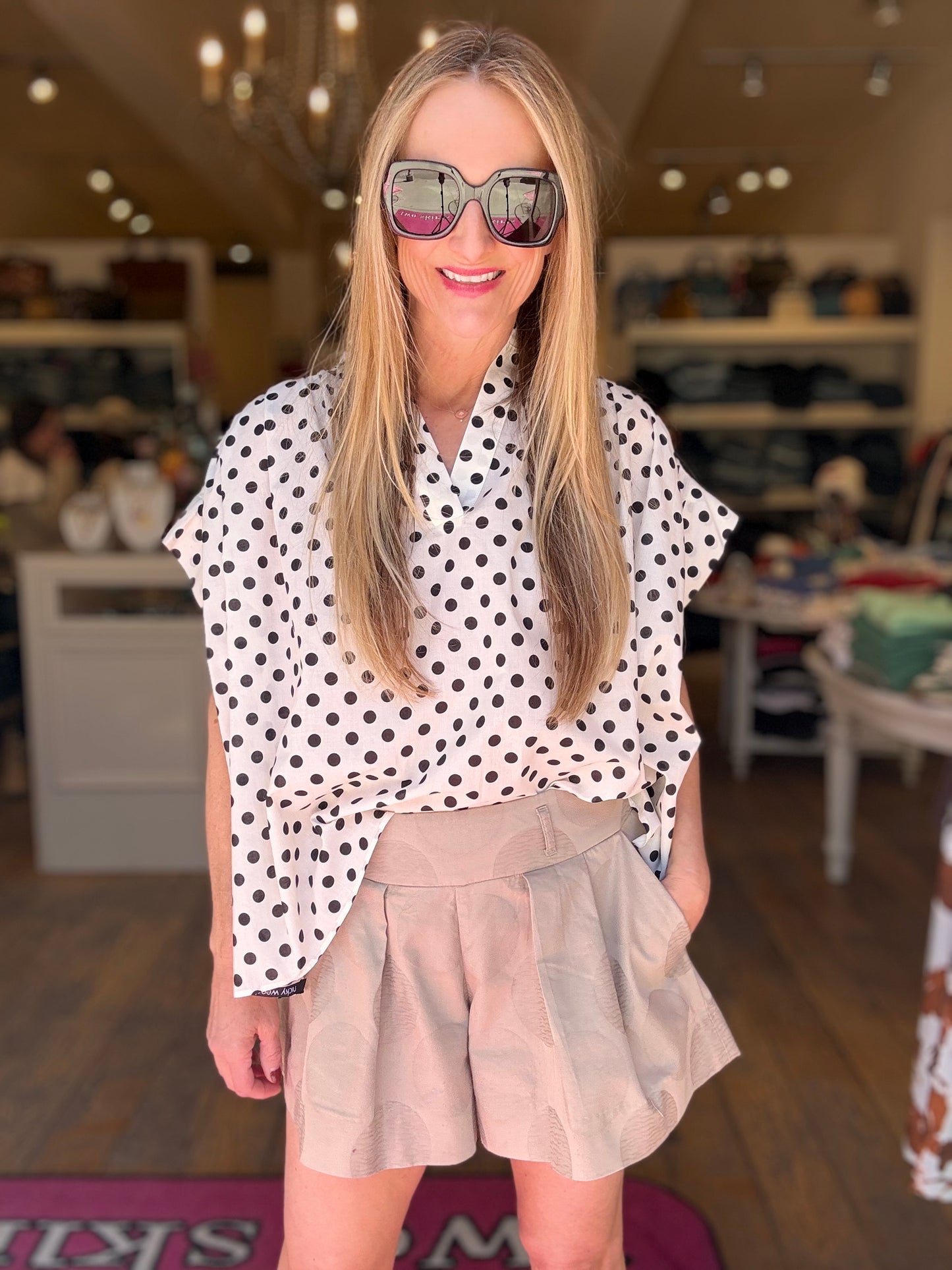 Hannes Polka Dot Top