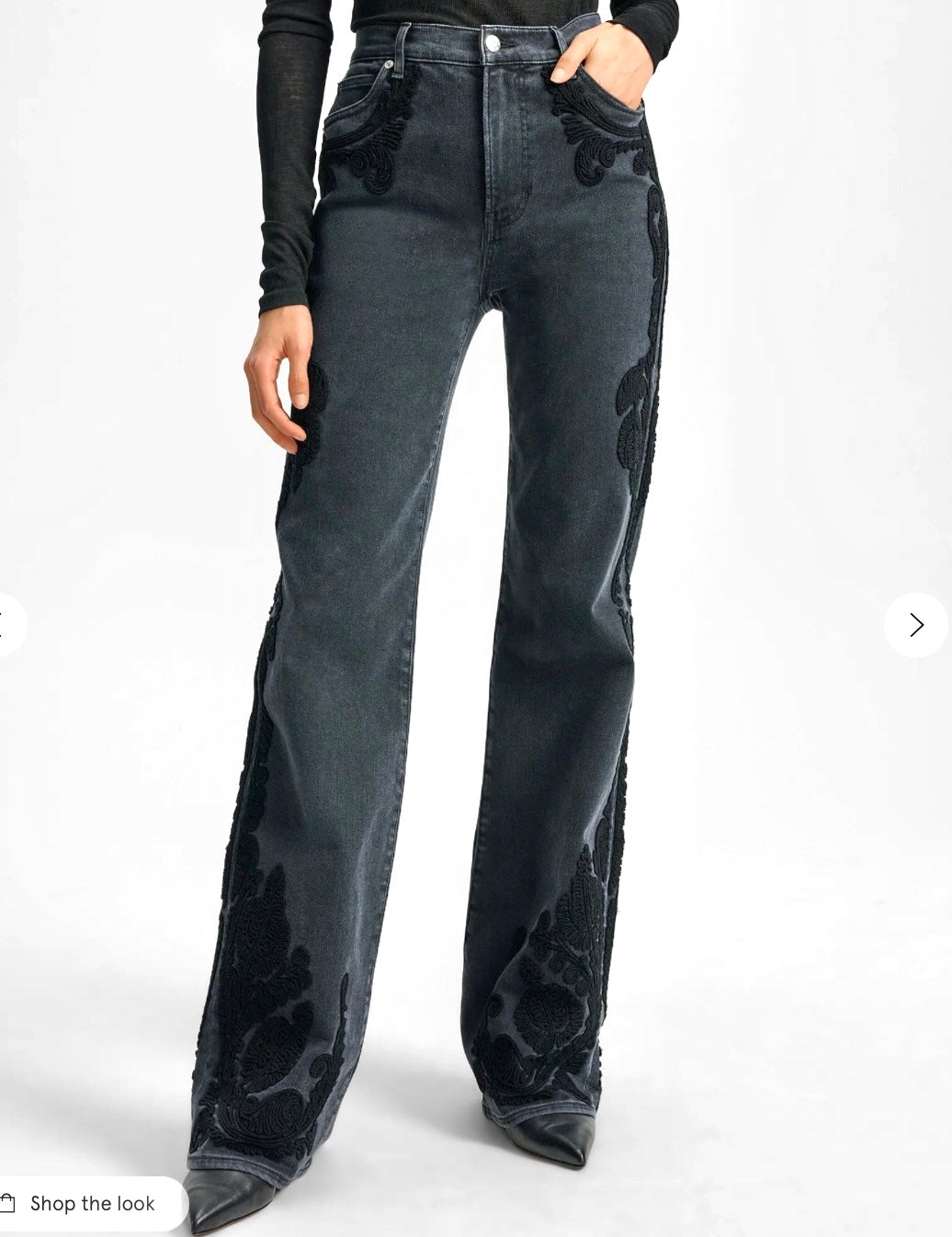 VB Crosbie Embroidered HR Wide Leg