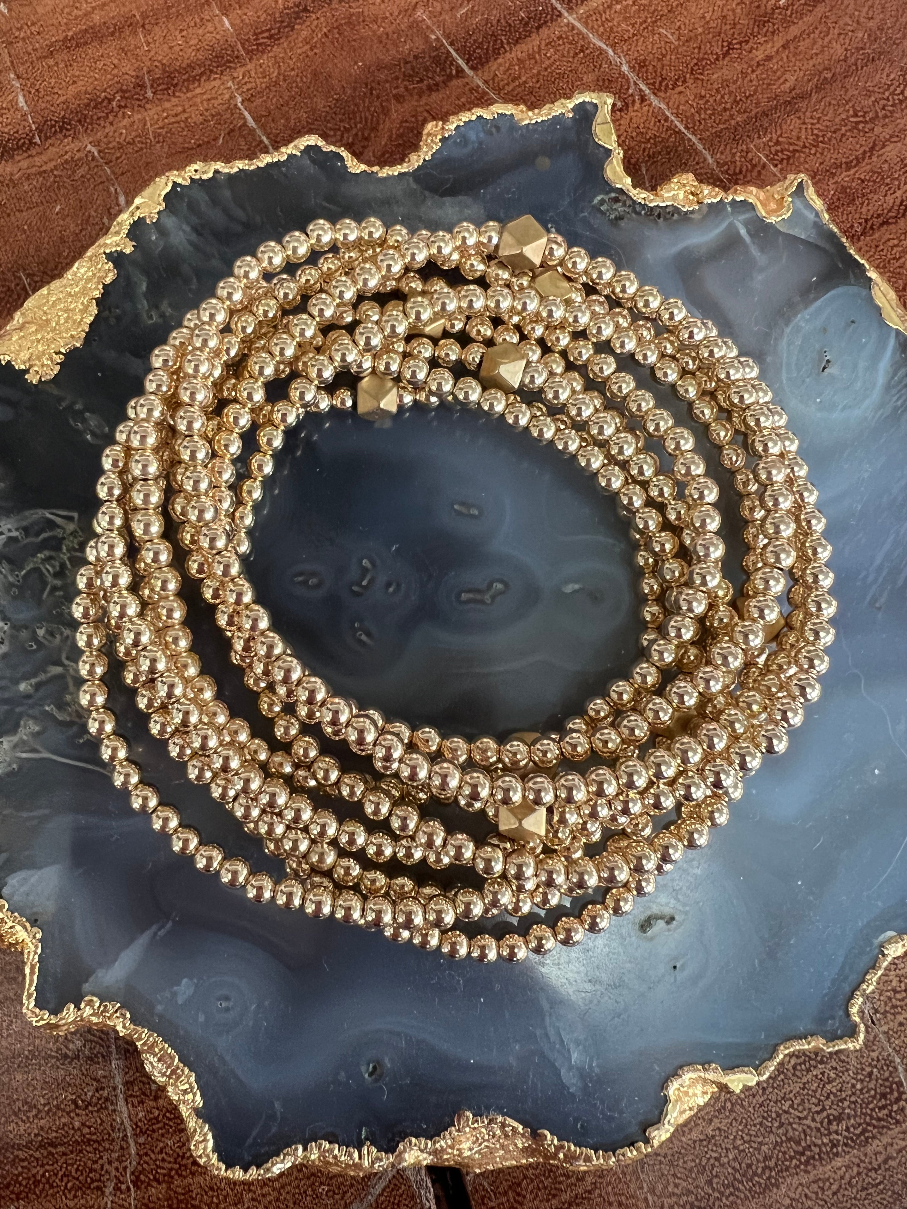 Cristina V 3mm Gold Ball Bracelets – Two Skirts