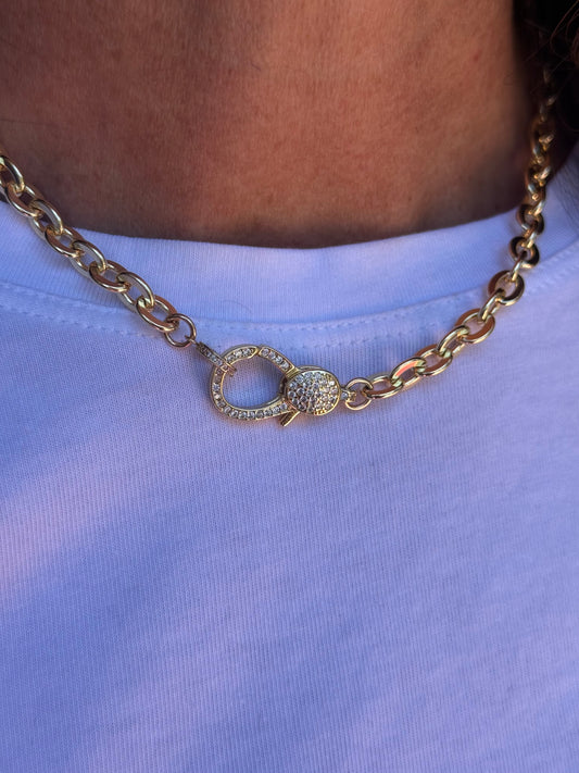 Ruby & Violet Pave Clasp Necklace