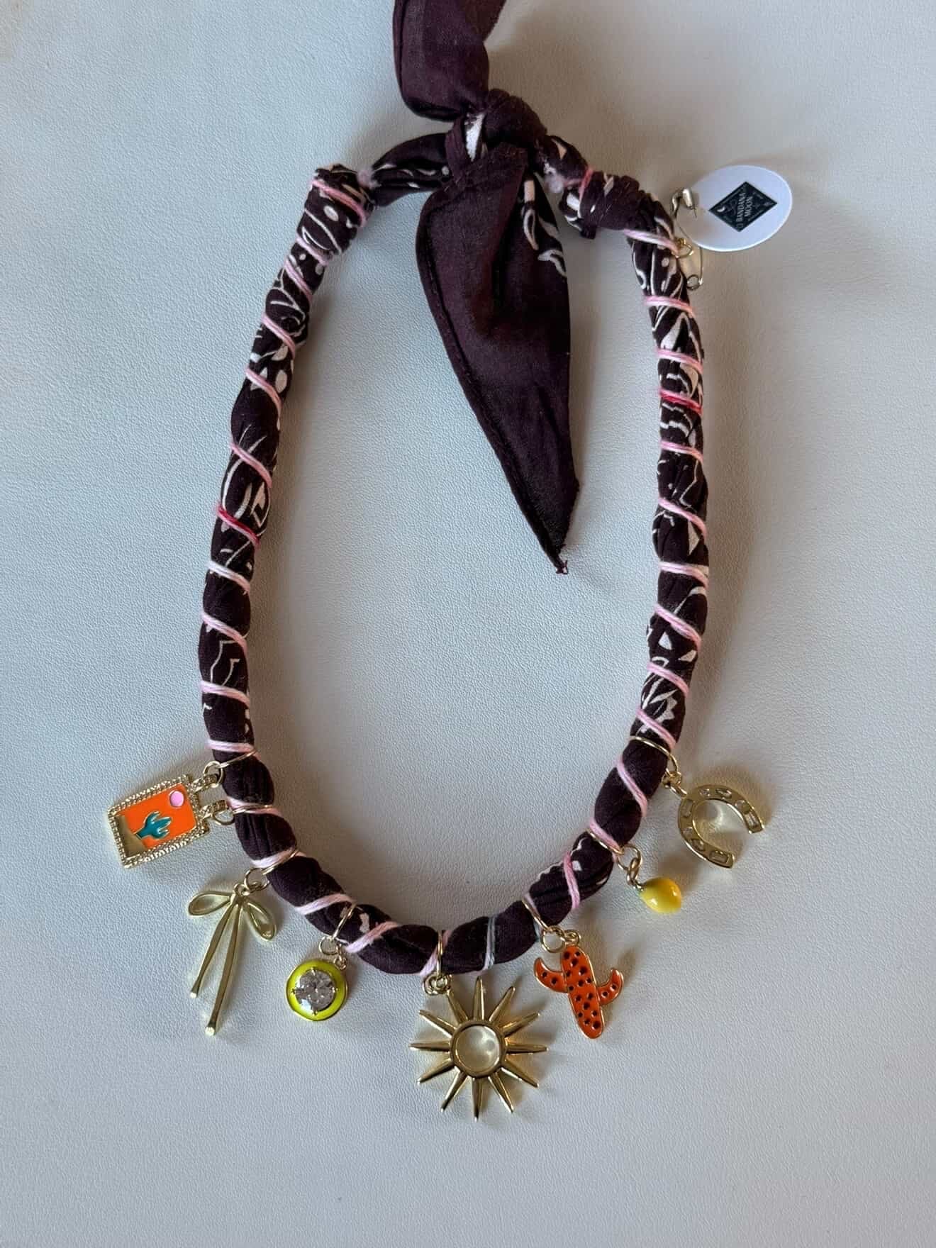 Bandana Moon Twisted Necklace