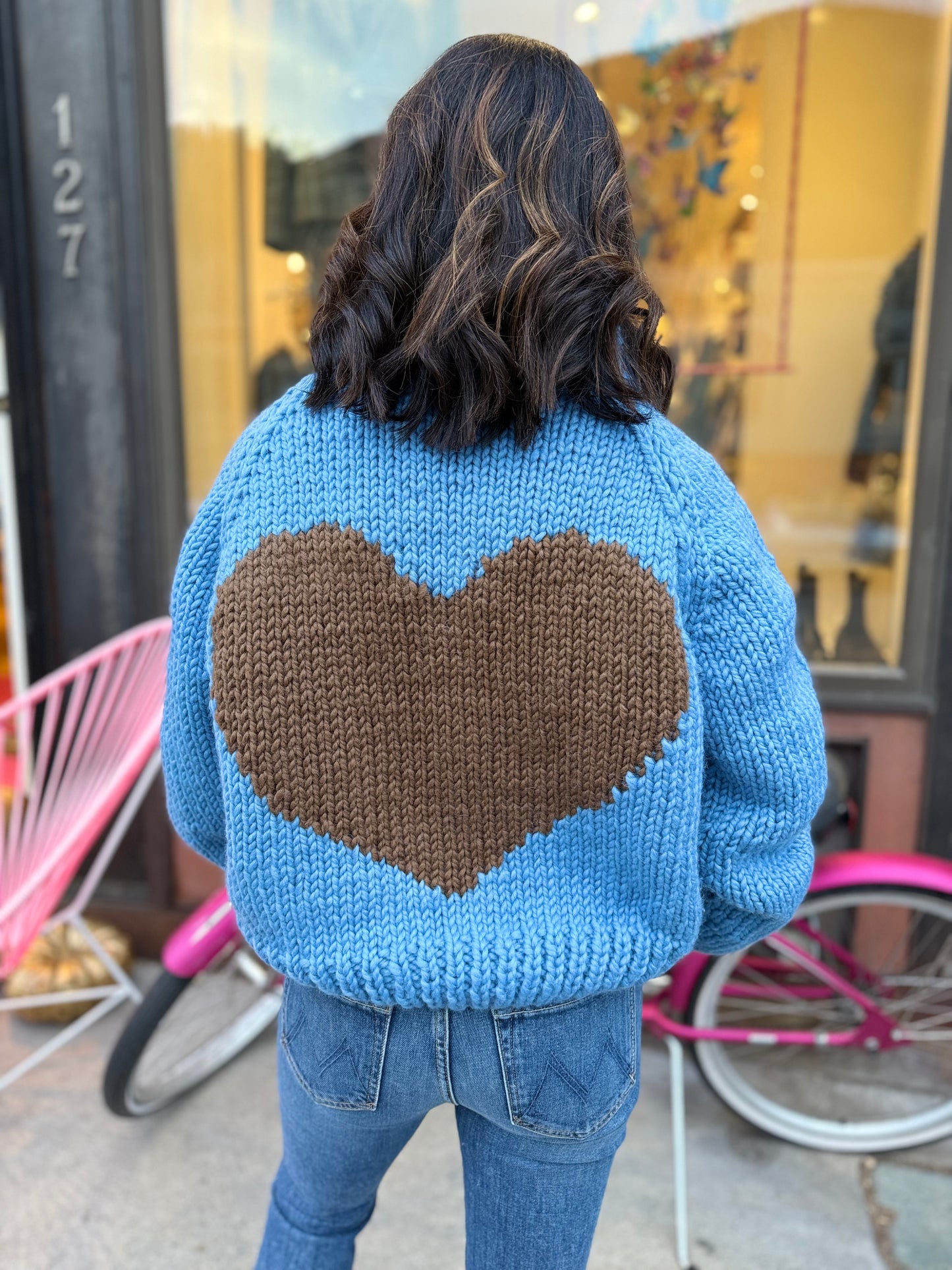 GOGO Short Heart Cardigan