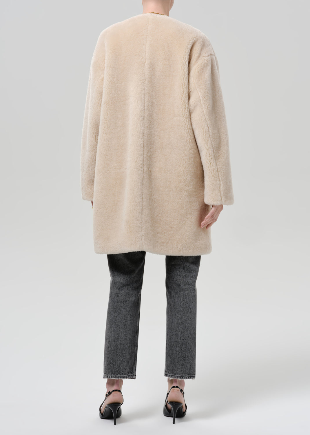 Citizens of Humanity Martina Long Sherpa Coat in Cozy Cream, alternate view