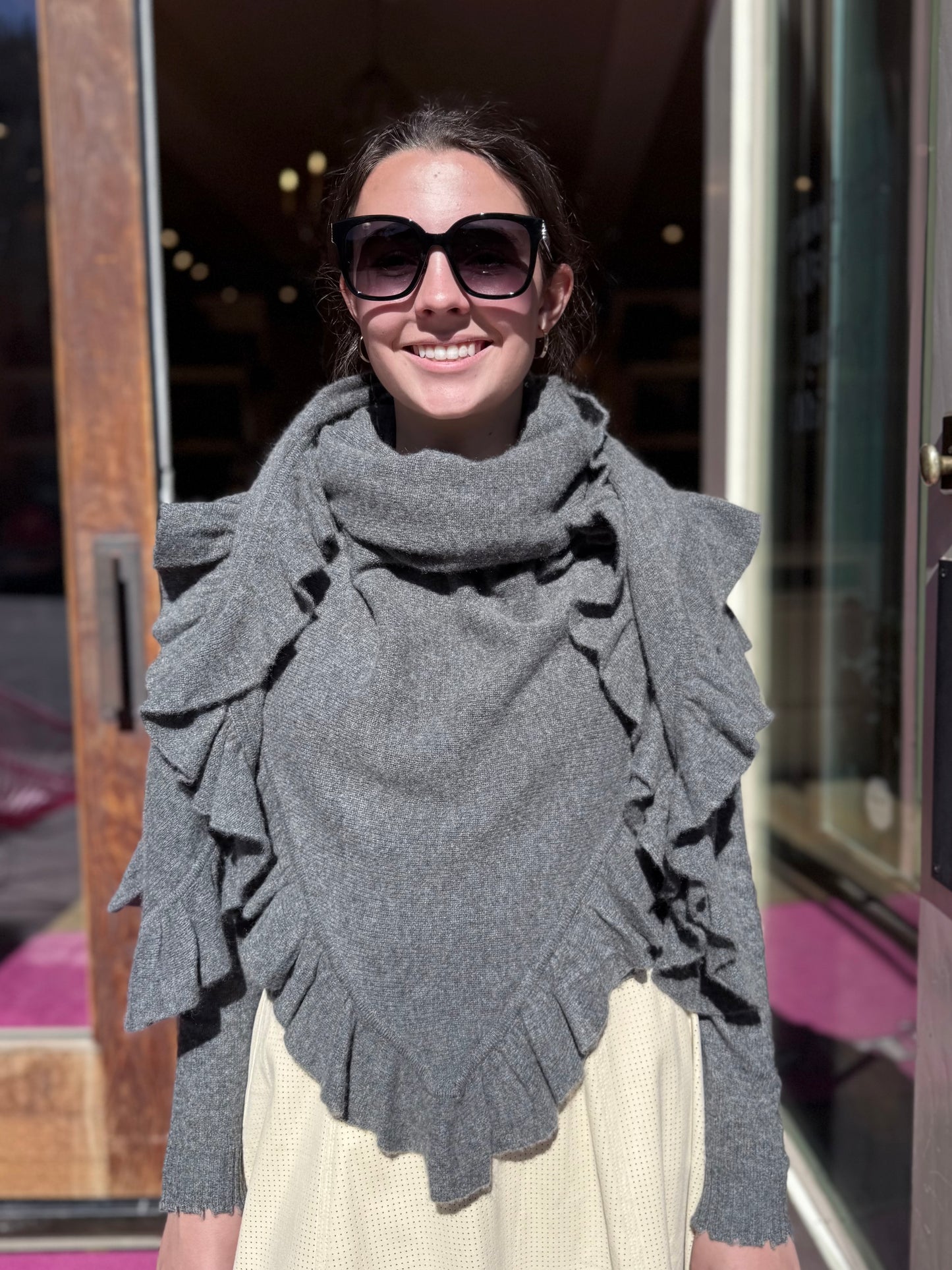 Minnie Rose Ruffle Shawl