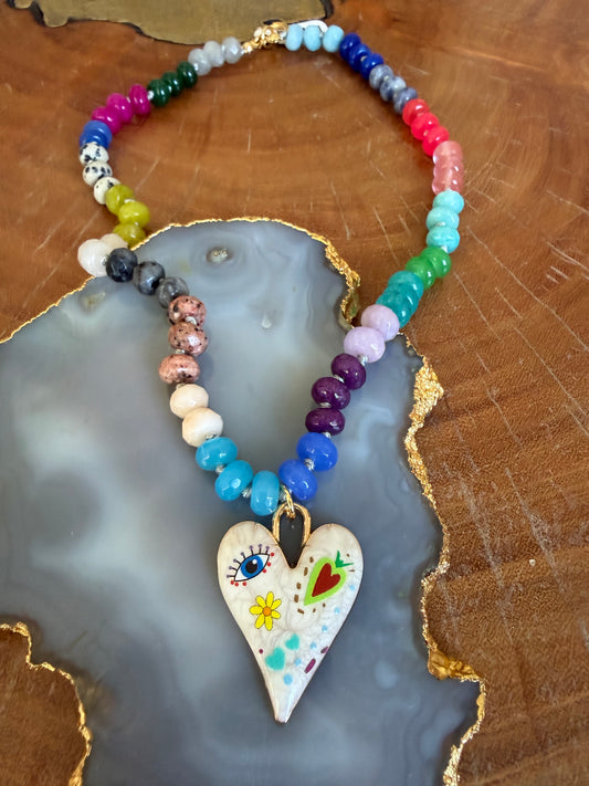 Gems by SJ Ditsy Heart Necklace