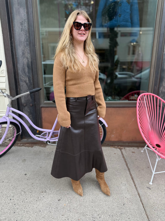 GANNI Deep V Sweater