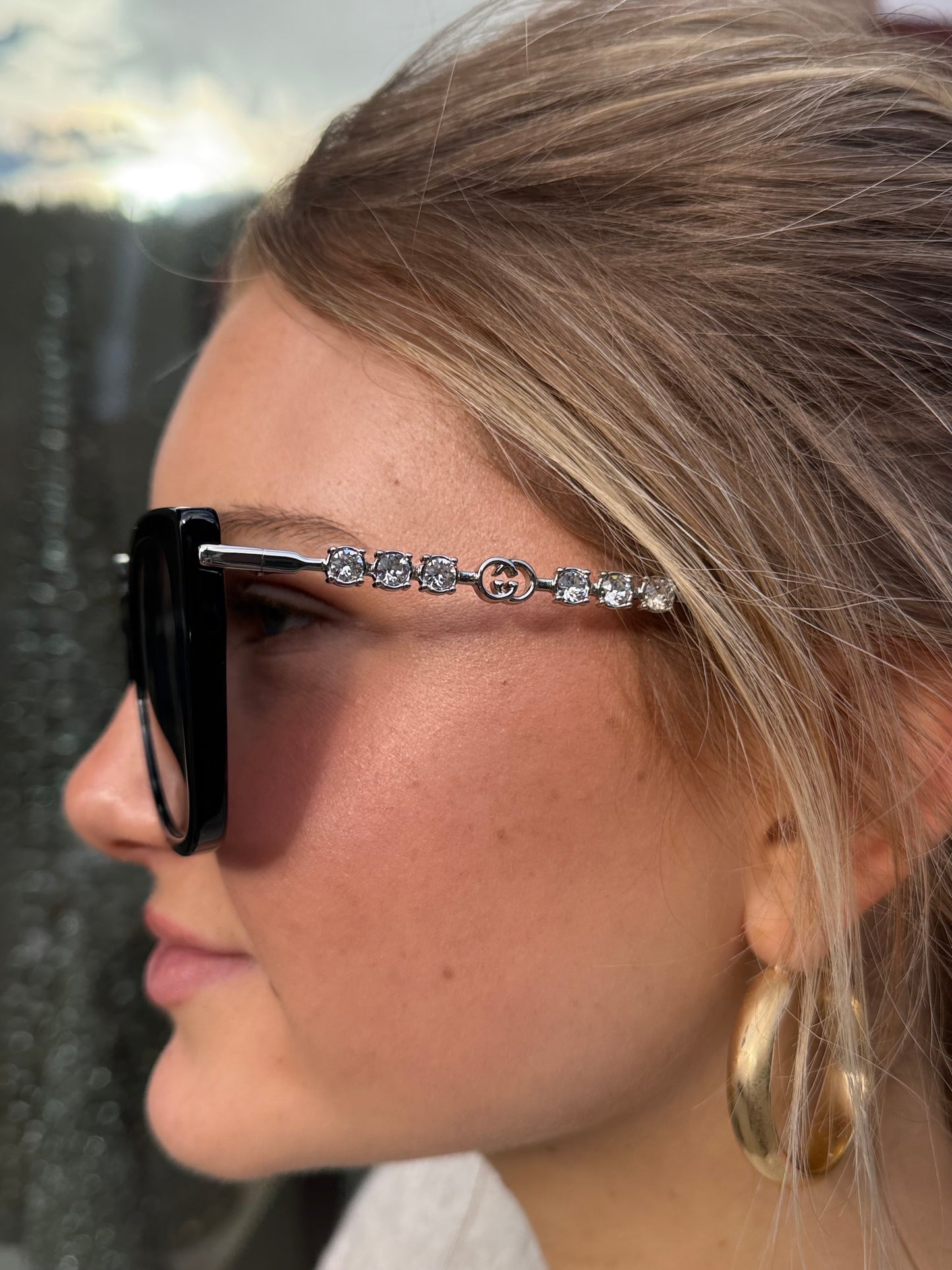 GG Crystal Arm Sunglasses