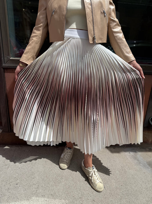 Herno Printed Pleated Skirt