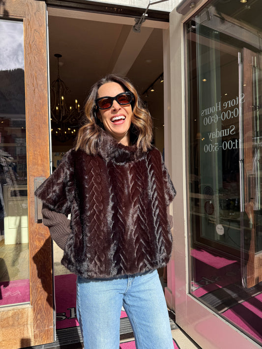 Jocelyn Furry Knit Pullover