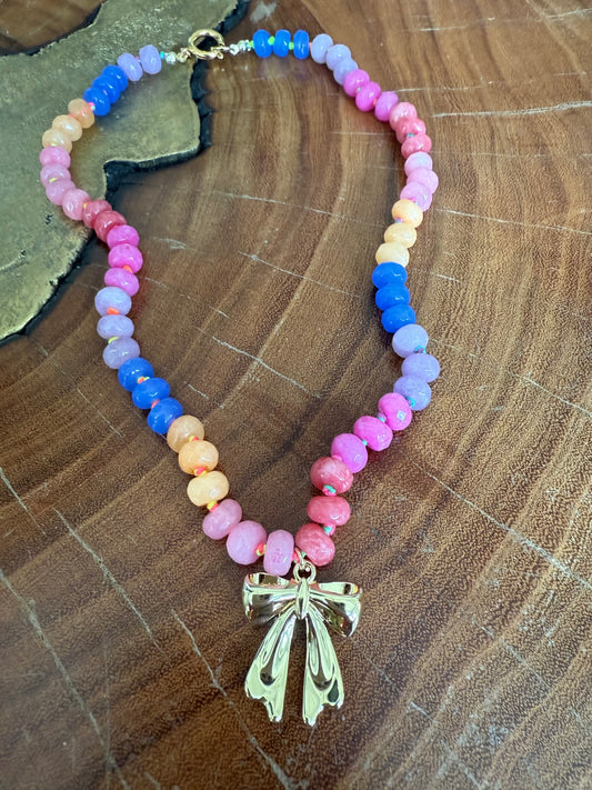 Gems by SJ Bow Necklace