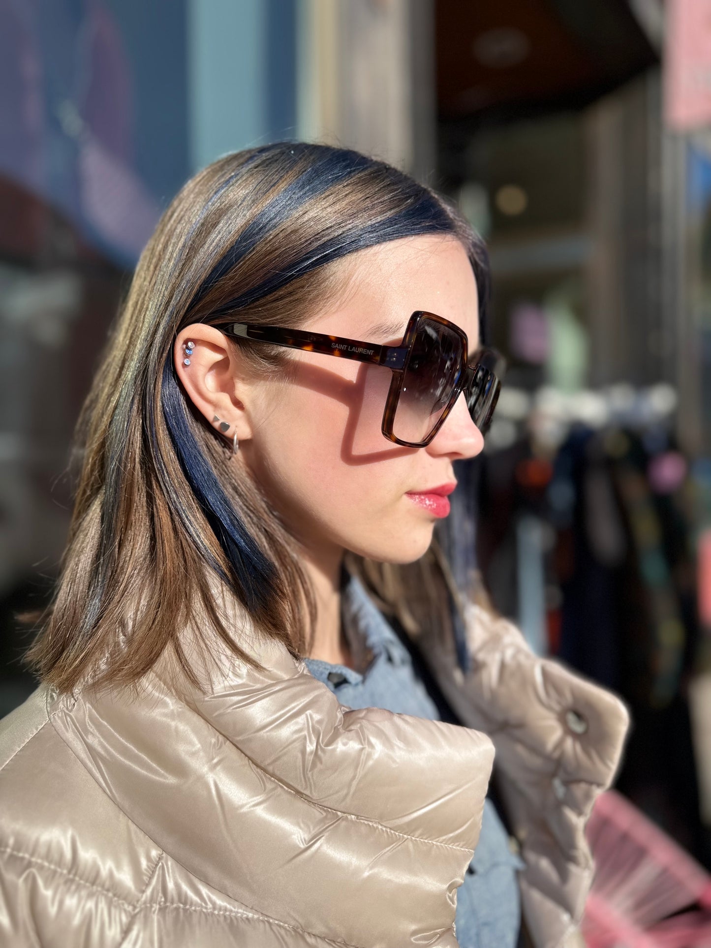 YSL Betty Oversized Square Sunglasses