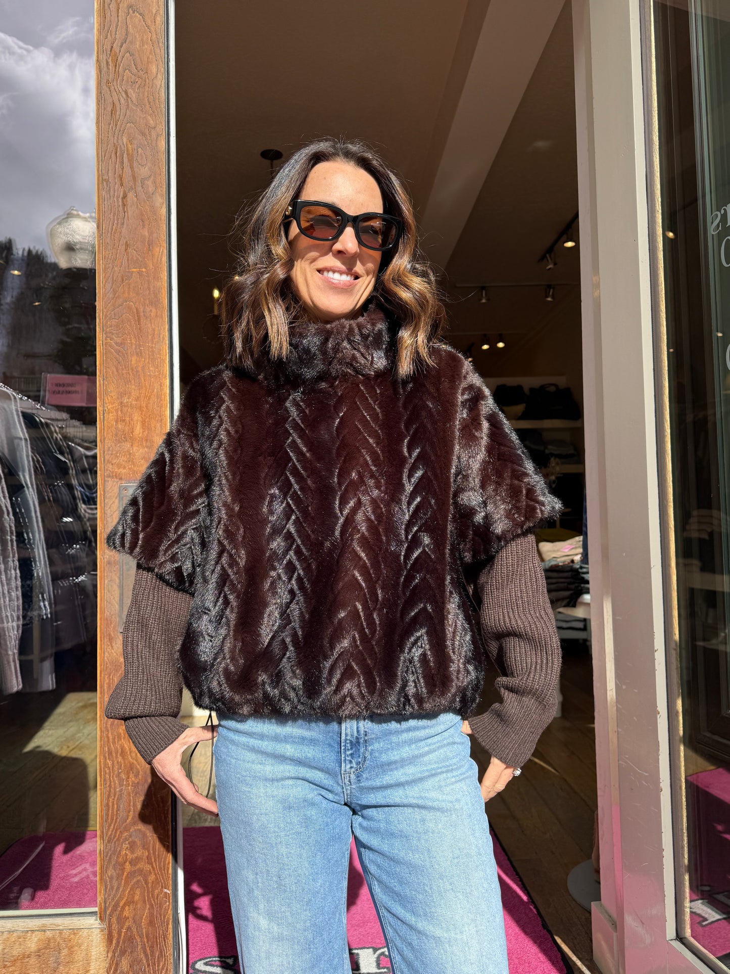 Jocelyn Furry Knit Pullover