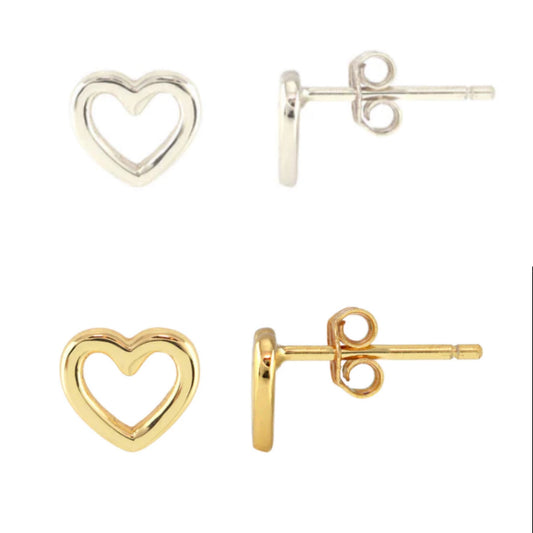 Kris Nations Heart Outline Studs