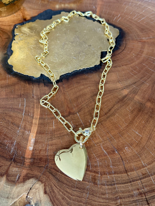 Lauren Amble 32" Gold Chain with Heart