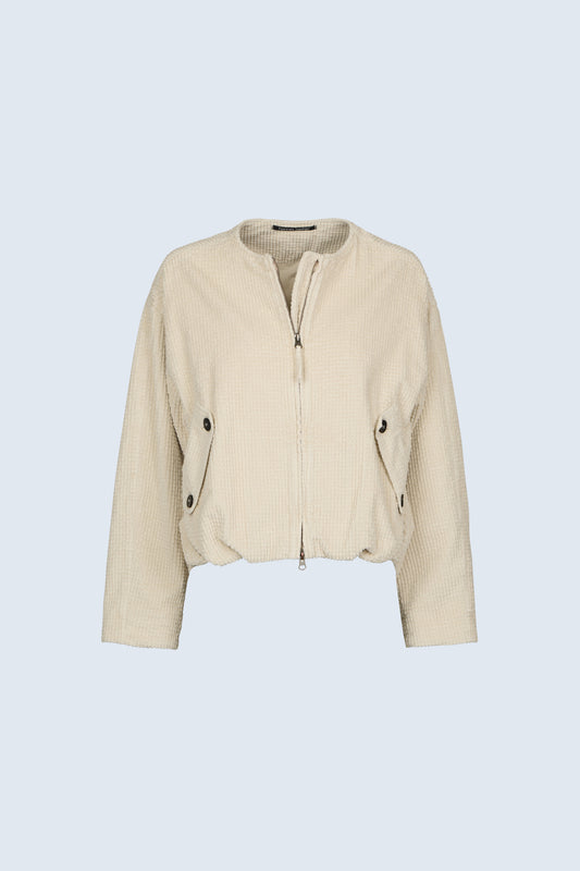 Hannes Roether Bomber Jacket in Risotto cotton cord, front view