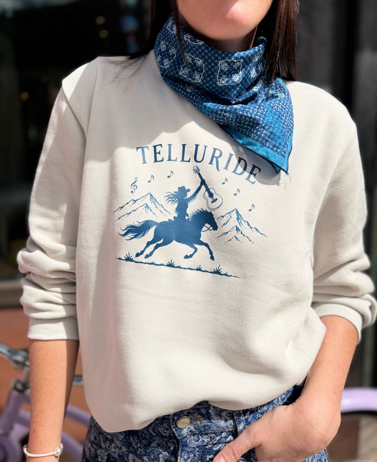 Two Skirts Telluride Blues Sweatshirt
