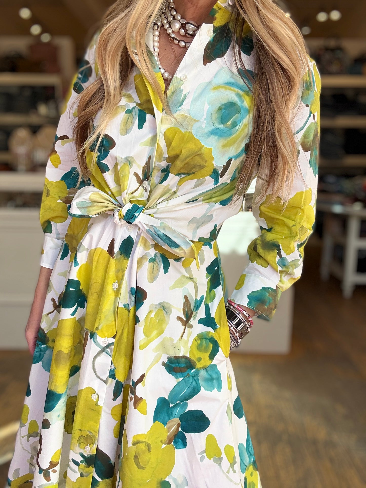 Sara Roka Roses Tie Dress