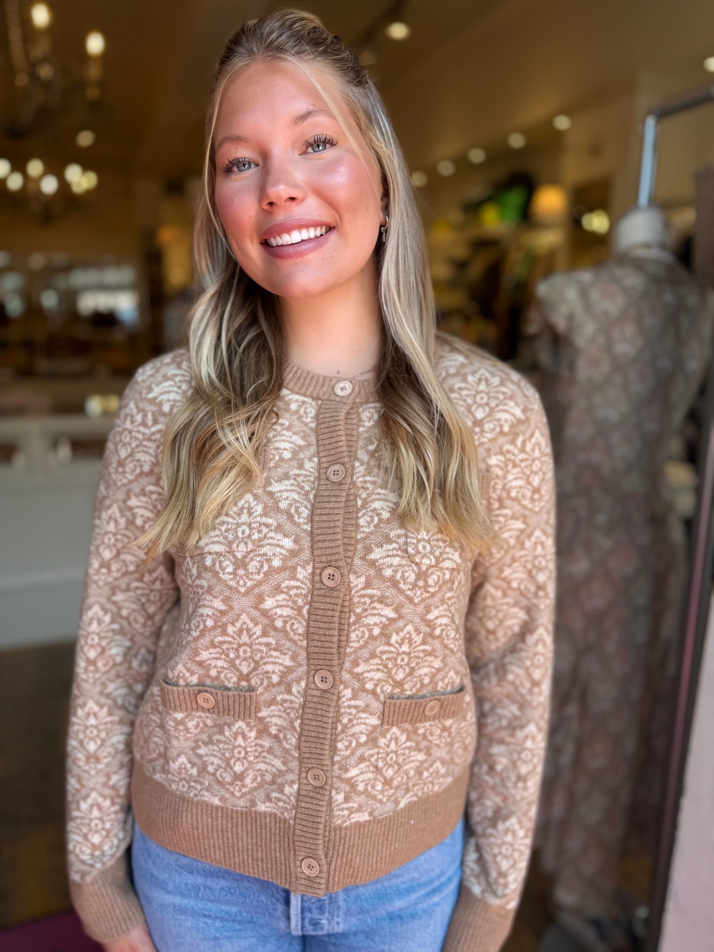 MR Jacquard Cardigan