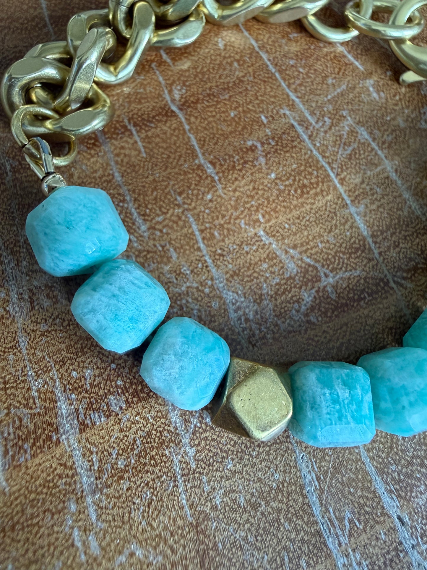 Rachel Nathan Remix Amazonite Cubes Bracelet