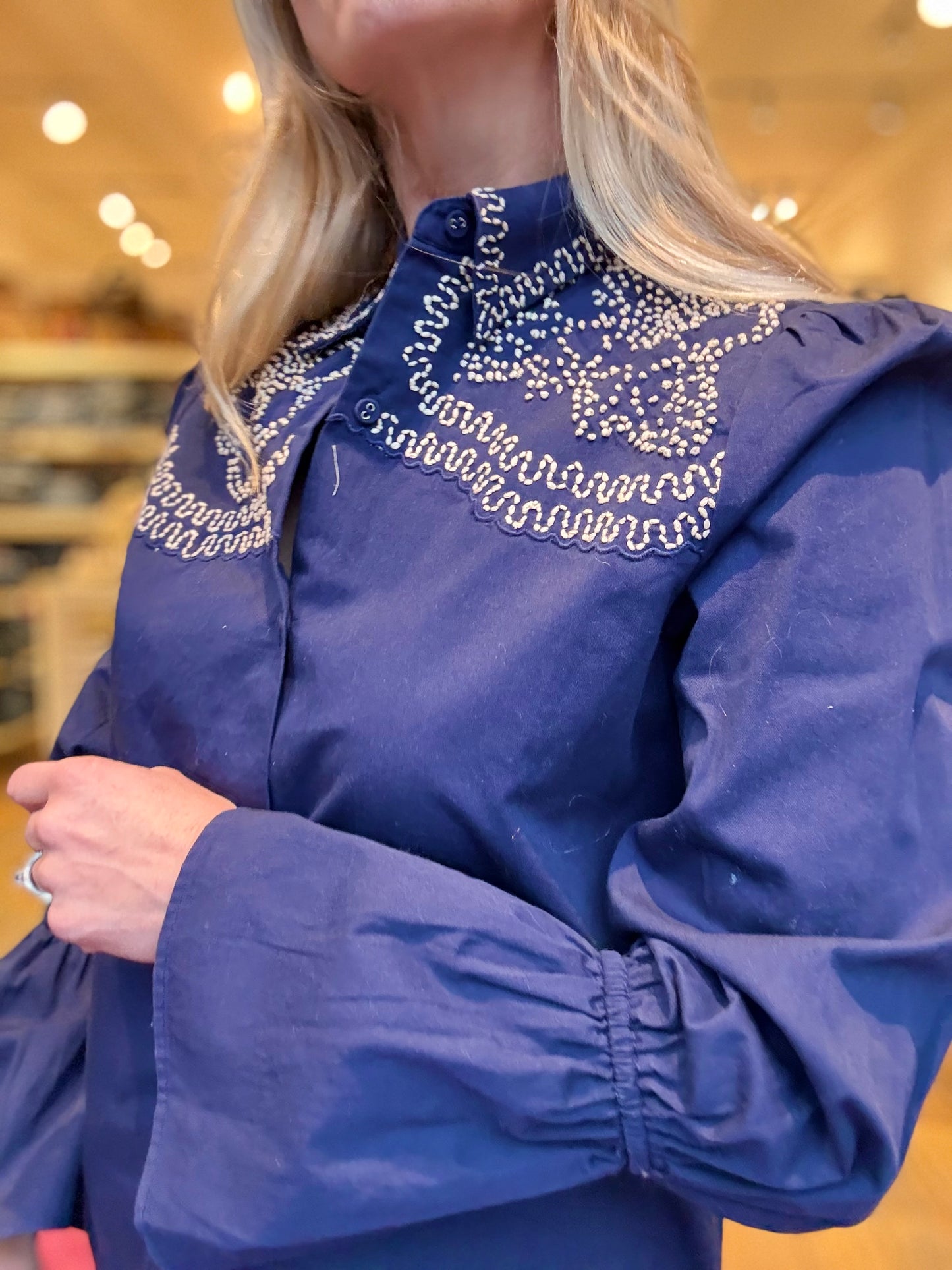 NAW French Knot Button Down