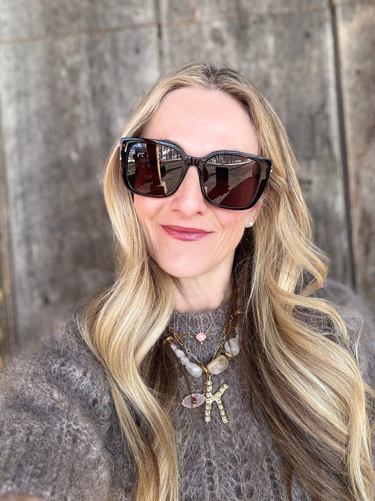 GG Tort Pearl Arm Sunglasses