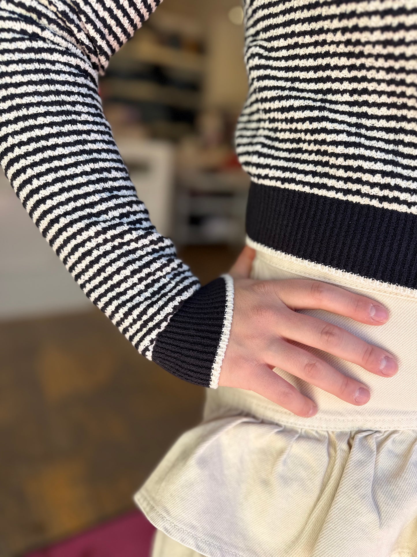 W&W Stripe Cardi