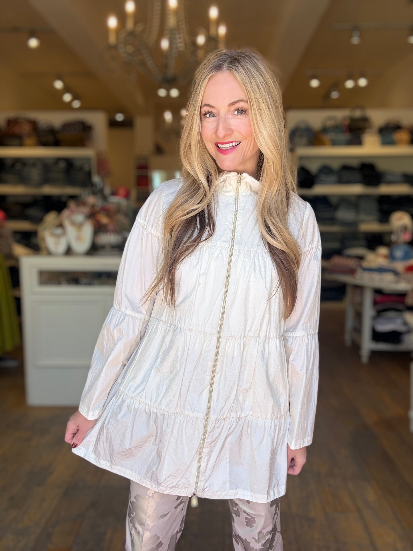 Herno Crinkle Tiered Coat