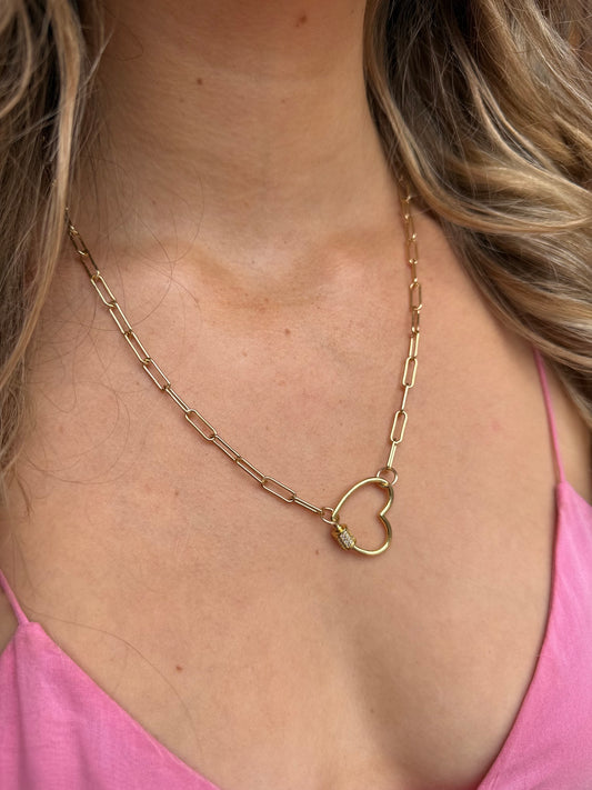 Cristina V 21" Open Heart Link Necklace