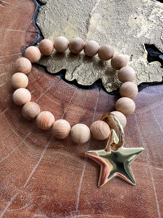 Lauren Amble Wood Star Bracelet