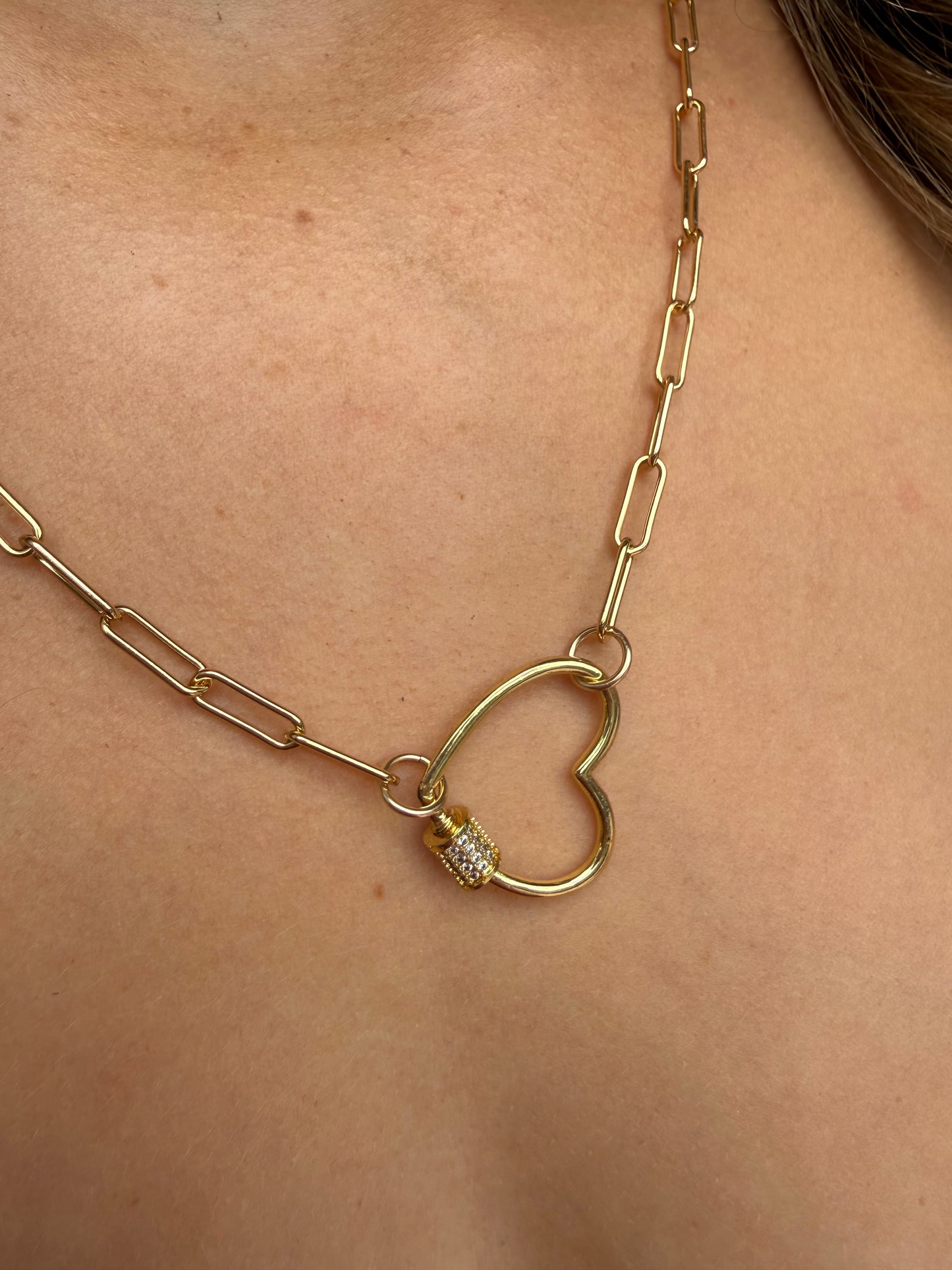 Cristina V 21" Open Heart Link Necklace