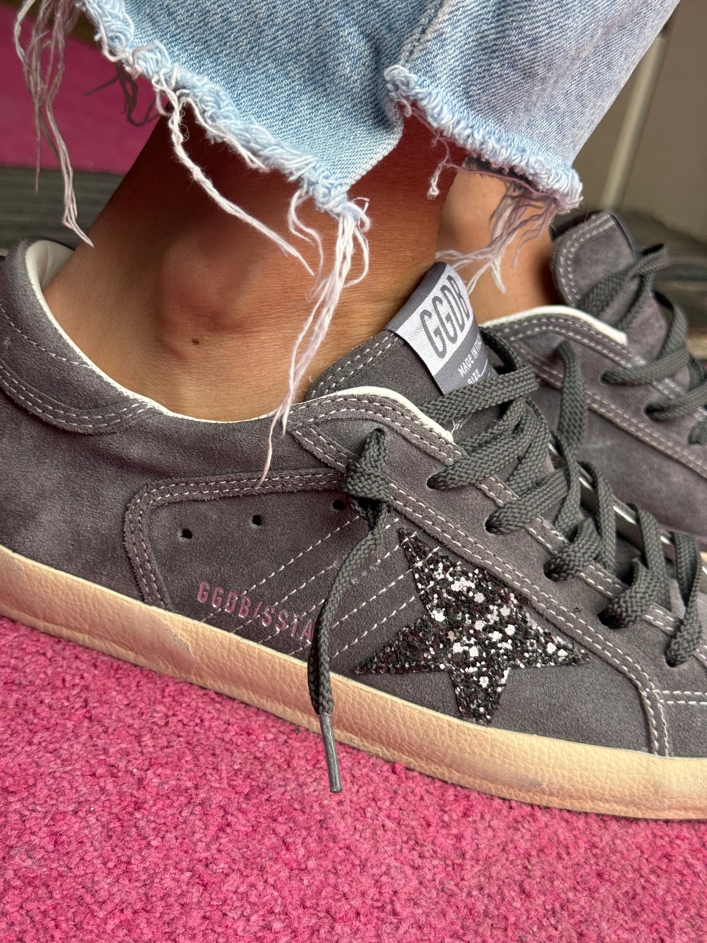GG SuperStar Suede GlitterStar