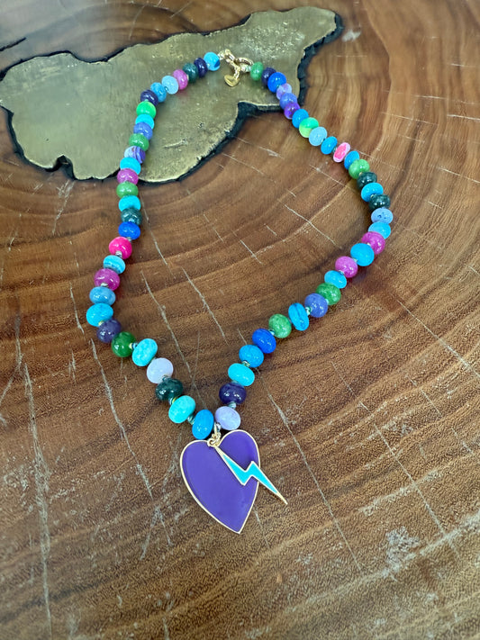 Gems by SJ Heart Bolt Neck